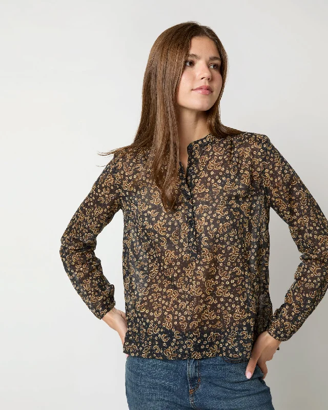 Women's Blouse for Special OccasionsMaria Top in Black/Ochre