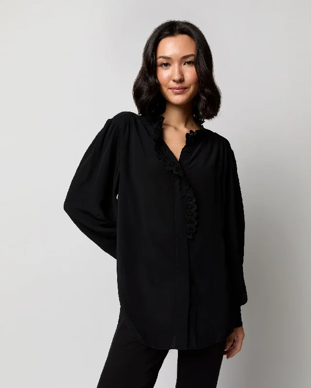 Women's Blouse for WeddingEstelia Top in Black