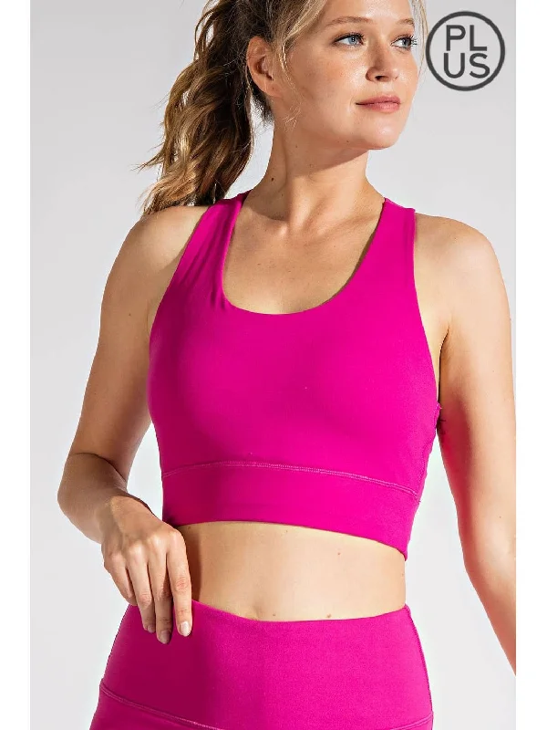 moisture-wicking sports braRaspberry Sports Bra