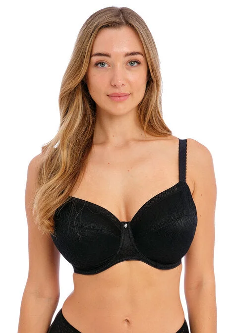 t-shirt bra for small breastsEnvisage Black Uw Full Cup Side Support Bra