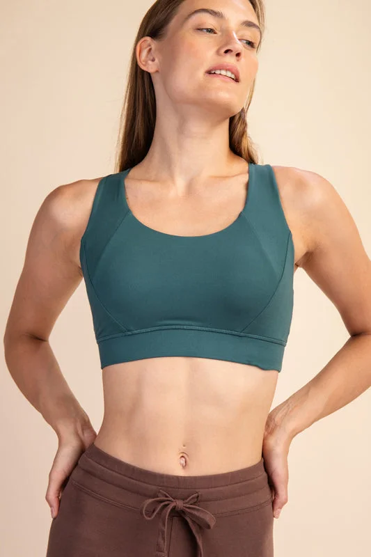 padded bra for small bustsACTIVE CRISS CROSS SPORTSBRA (Everglade Green)