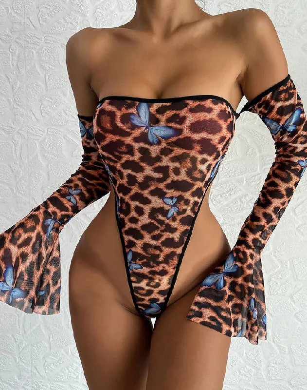 full-body suit with built-in bra and panties for easeTaste The Wild Side Teddy