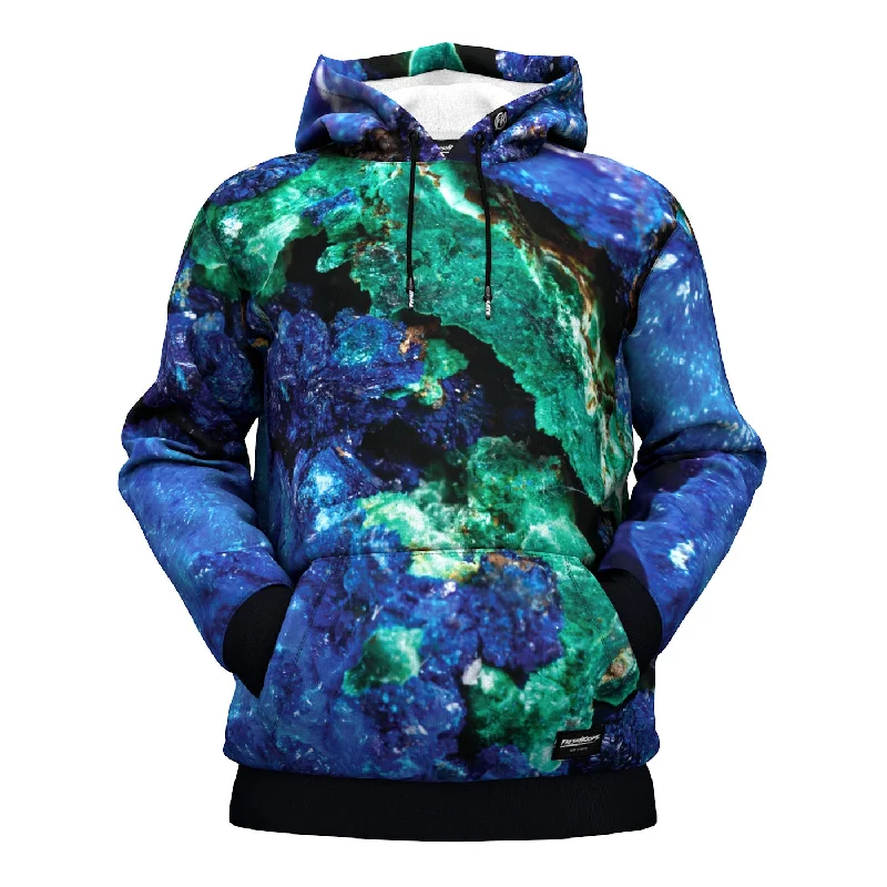 Women's Hooded Sweatshirts with Modal LiningMineral Stone Malachite Hoodie