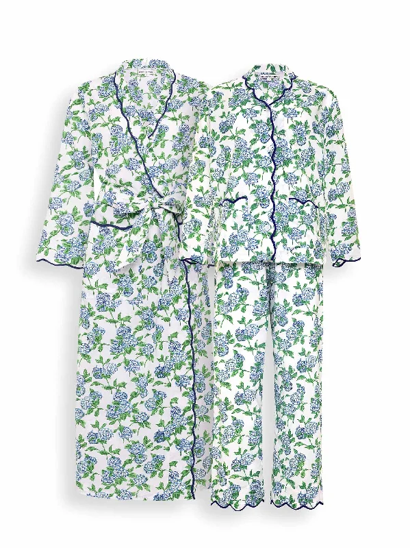 women's pajamas with a blend of comfort, style, and functionalityHydrangea Bundle: Classic Robe + Pajamas