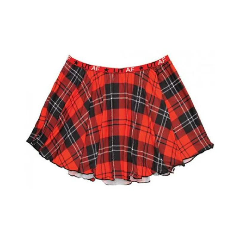 women's pajamas with a touch of whimsical funVibes LIT AF Skirt Red Plaid S/M