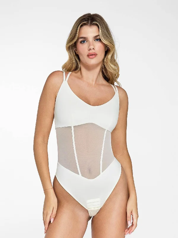 full-body slimming undergarmentThe Shapewear Bodysuit with Mesh Detail