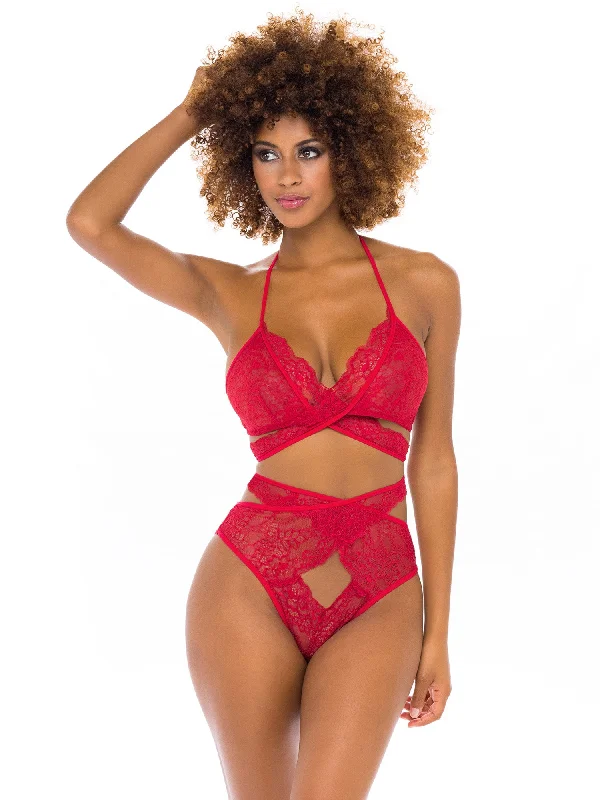 push-up bra with paddingCharlena Cut Out Lace Bra Set