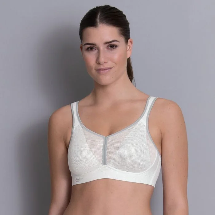 wireless nursing braAnita Air Control DeltaPad Sports Bra-White