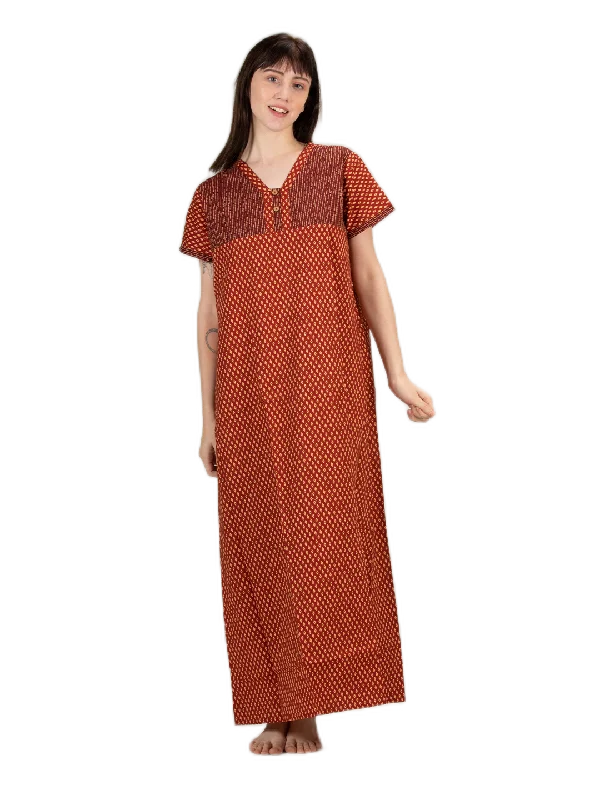 women's pajamas for those who love to dreamEvolove Women's 100% Cotton Printed Maxi Nighty Sleepwear Super Comfortable & Soft Cotton