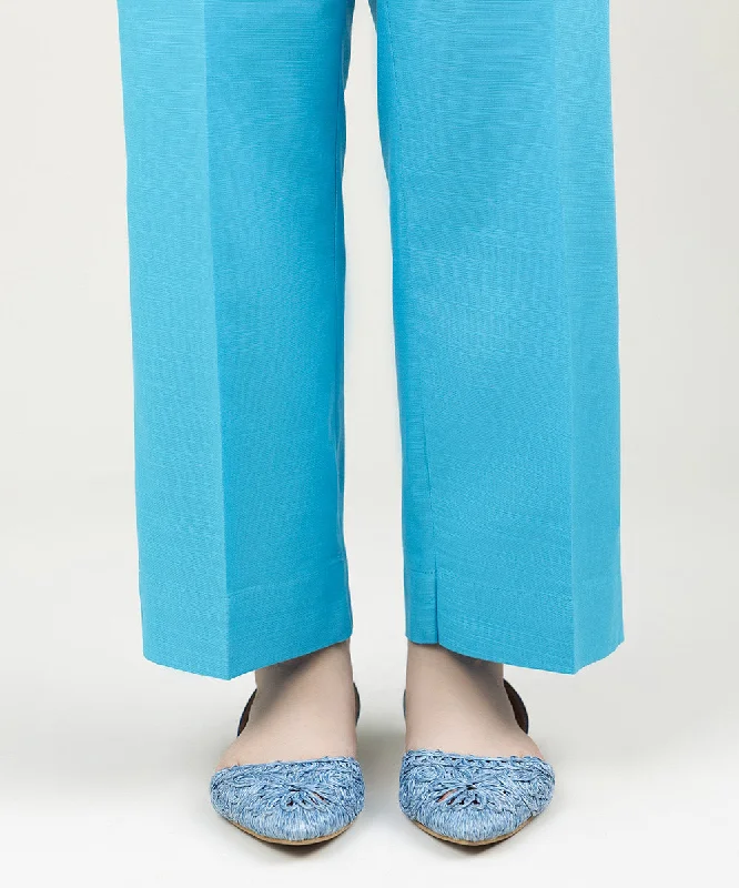 women's pajamas in solid colorsSolid Khaddar Straight Pants