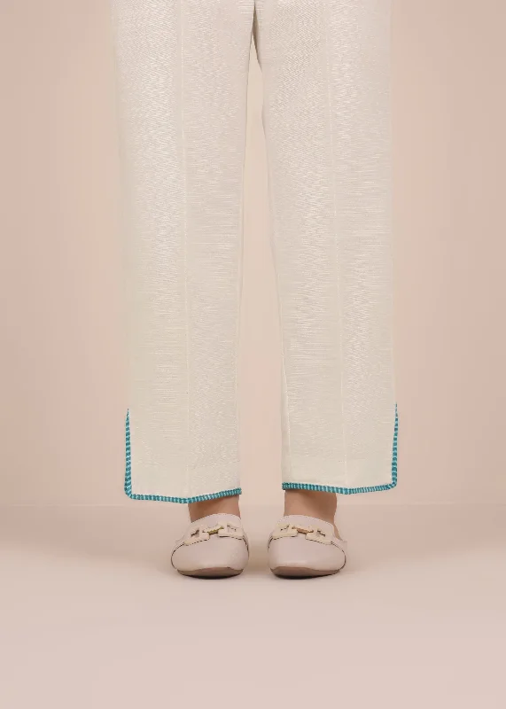 women's pajamas for everyday wearSolid Khaddar Straight Pants