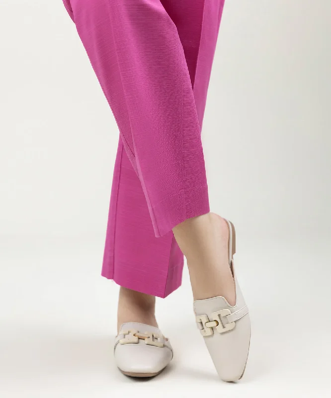 women's pajamas for a good night's sleepSolid Khaddar Straight Pants