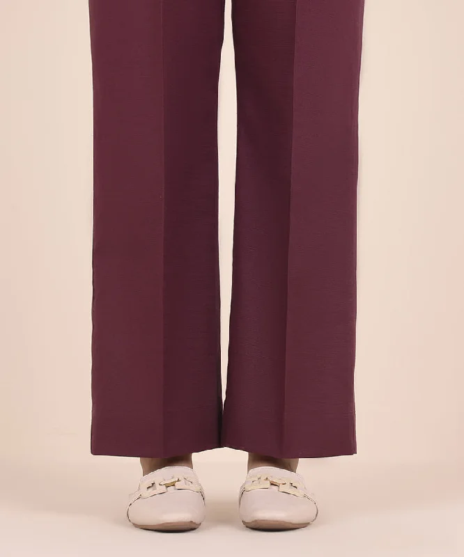 women's pajamas for those who love to stay in and relaxSolid Khaddar Straight Pants