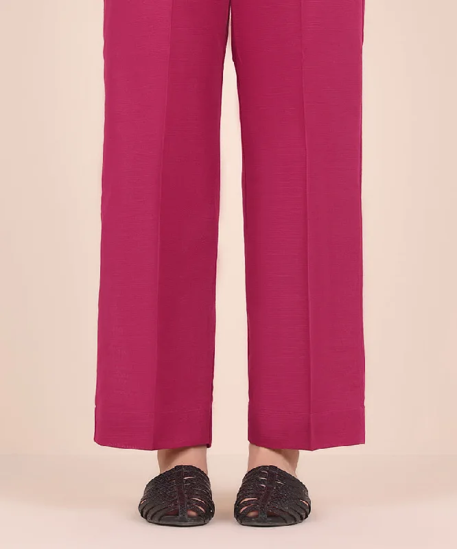 women's pajamas with pockets on the chestSolid Khaddar Straight Pants