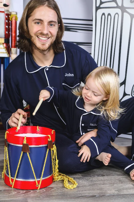 women's pajamas with a perfect blend of style and comfortMens Personalised Navy Luxury Jersey Pants Set